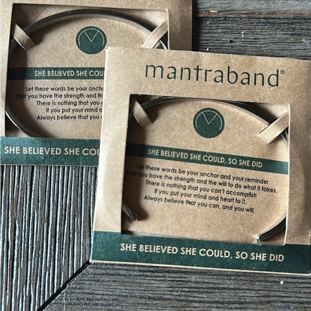 MantraBand Gold Bracelet - She Believed She Could